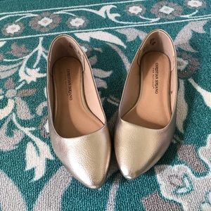 Christian Siriano Gold Flats size 6